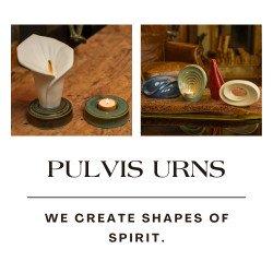 Pulvis Urns decorative candle holders and spirit vessels.